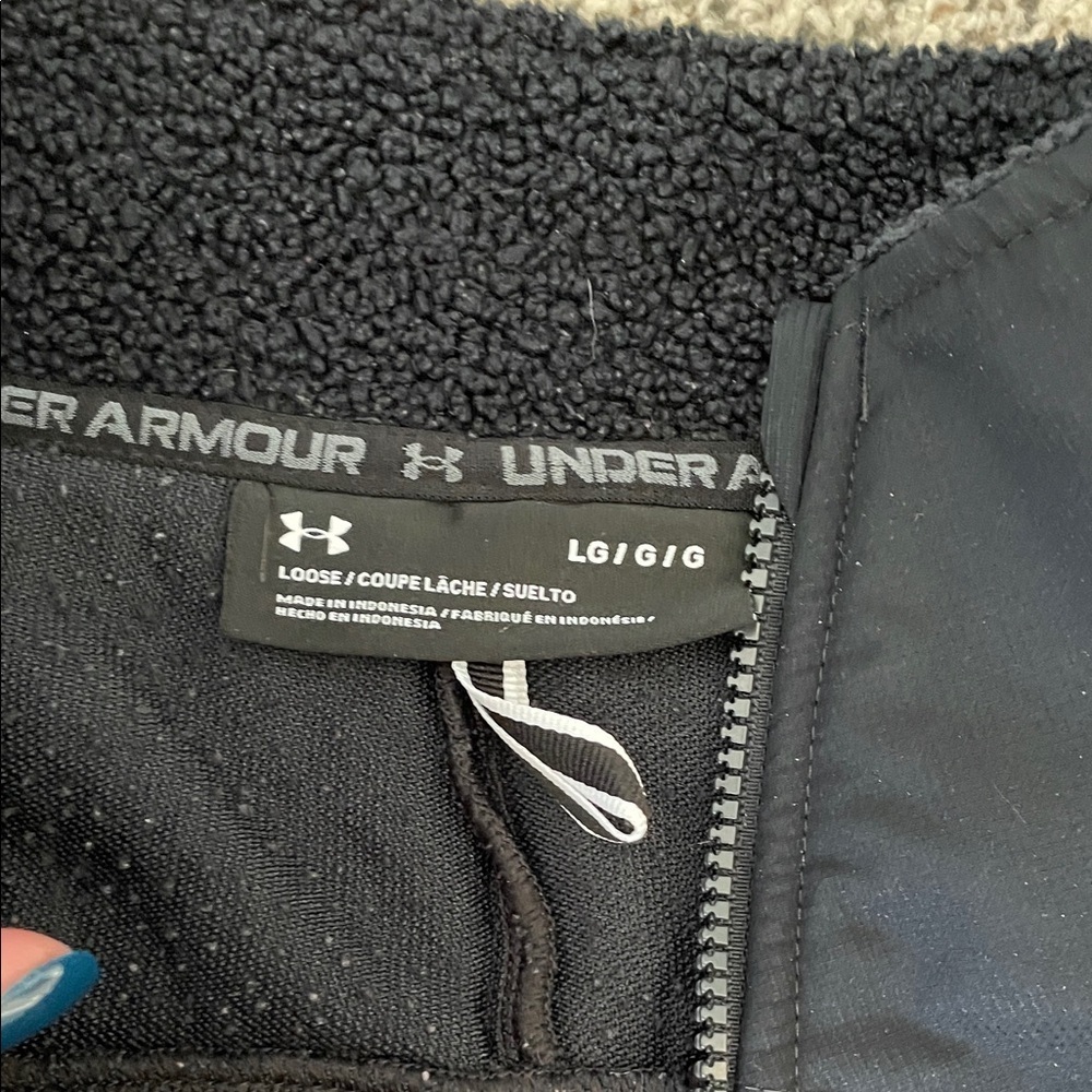 Under Armour men’s black mission boucle zip up jacket size large - Picture 3 of 6